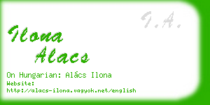 ilona alacs business card