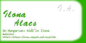 ilona alacs business card